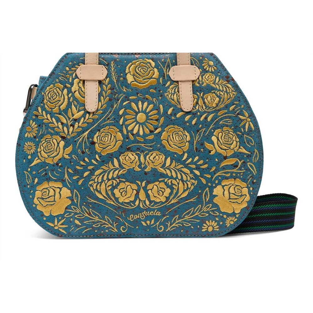 NEW CONSUELA women's lady bird suede satchel in multi